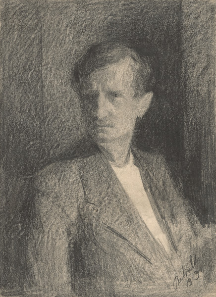 Portrait of a Man in a White Shirt and a Jacket 1913