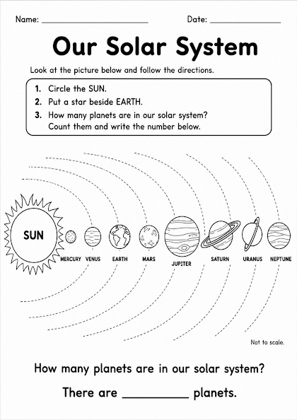 Solar System Worksheet
