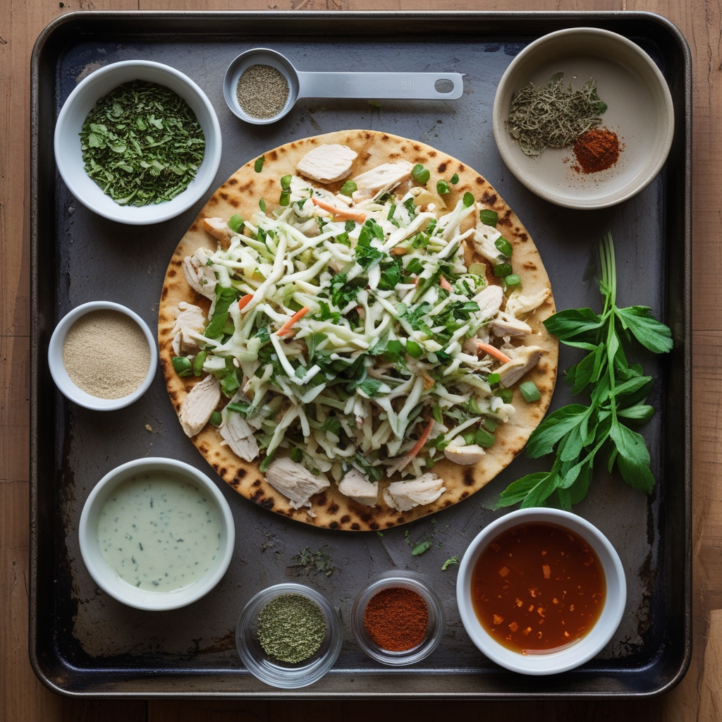 Ingredients for Sheet Pan Chicken Pitas with Fresh Herb Ranch Slaw - Easy Homemade Weeknight Meal