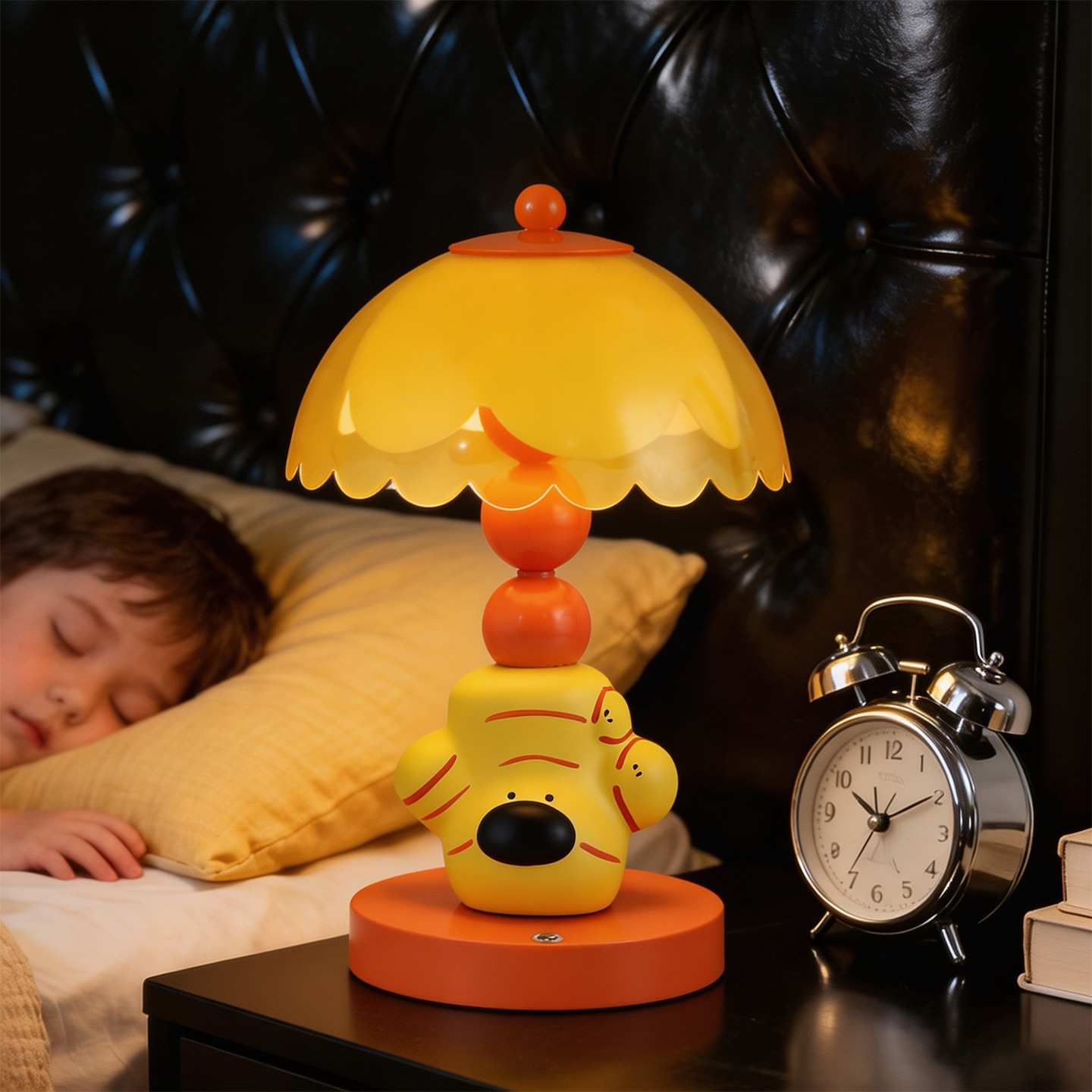 Ginger Dog Table Lamp, ABS, yellow, color-changing