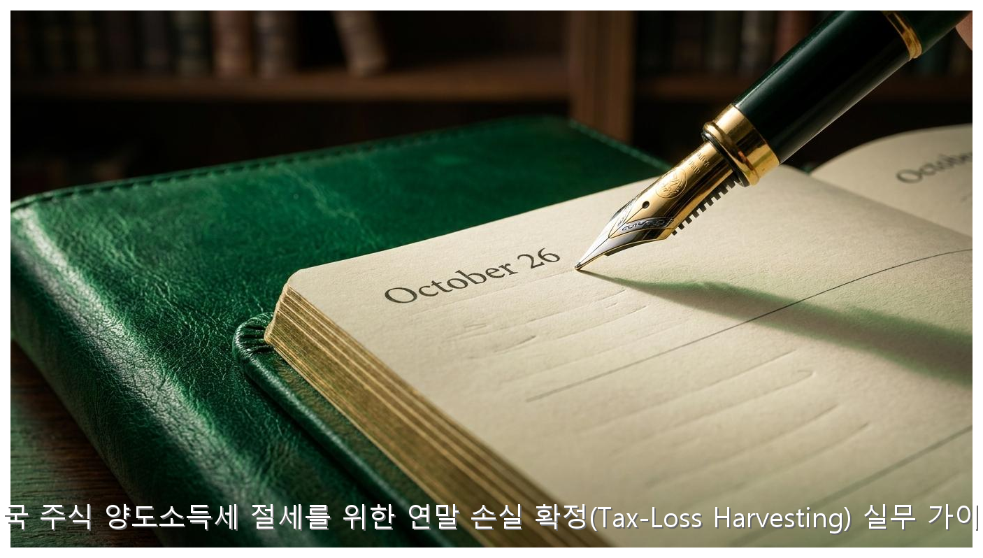 미국 주식 양도소득세 절세를 위한 연말 손실 확정(Tax-Loss Harvesting) 실무 가이드 핵심 안내 및 분석 인포그래픽 (4)