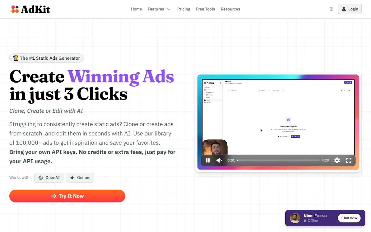 Captura de Generate Ads AI