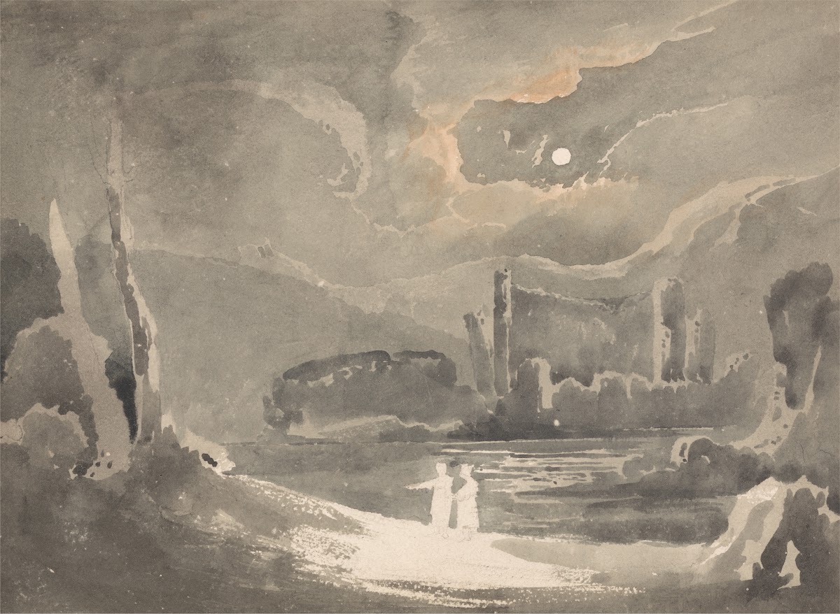 Moonlit Landscape with a Ruined Castle between 1820 and 1830