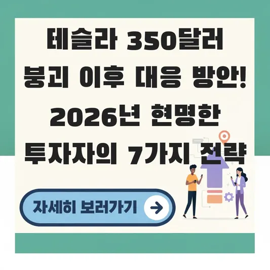 테슬라 350달러 붕괴 이후 대응 방안