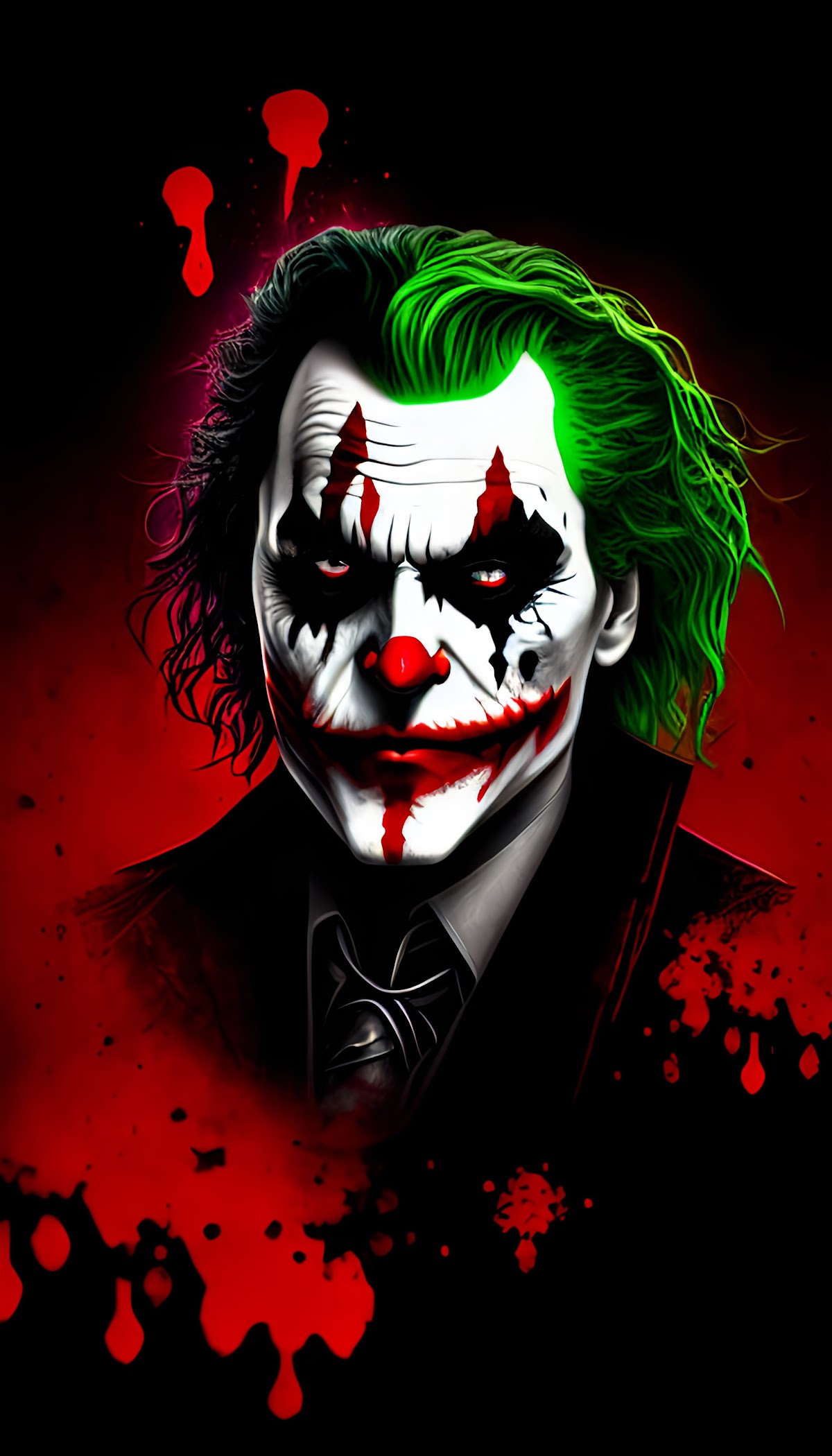 Joker, Red, Art, Graphics, Darkness 2K iPhone Wallpaper