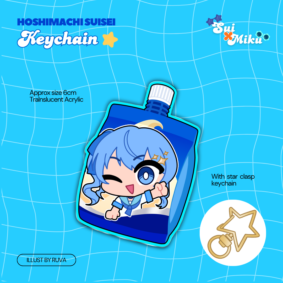 Hoshimachi Suisei Summer Keychain by Ruva