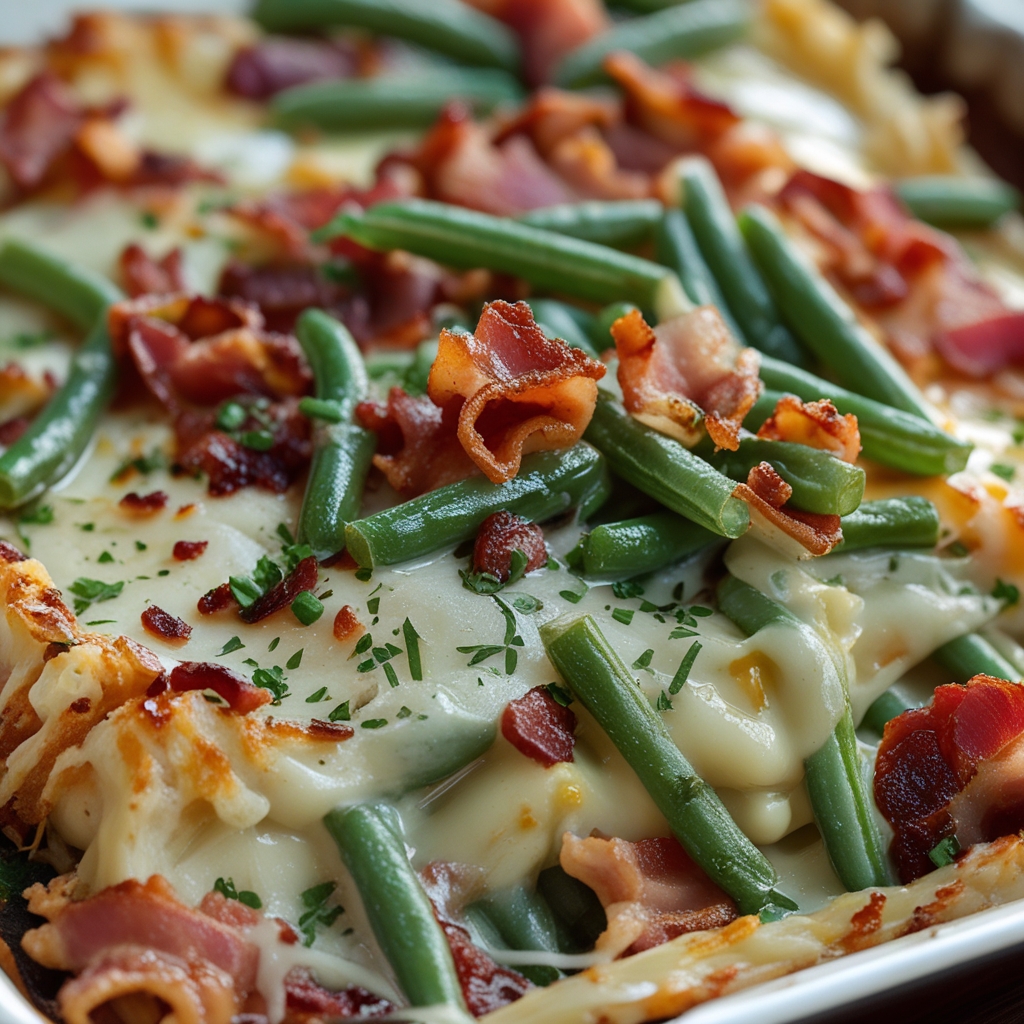 Bacon Loaded Green Bean Casserole – Easy Homemade Comfort Side Dish