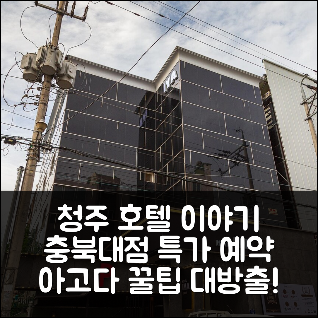 청주 호텔 이야: 충북대점 특가 예약 후기 꿀팁! - 아고다 호텔 추천