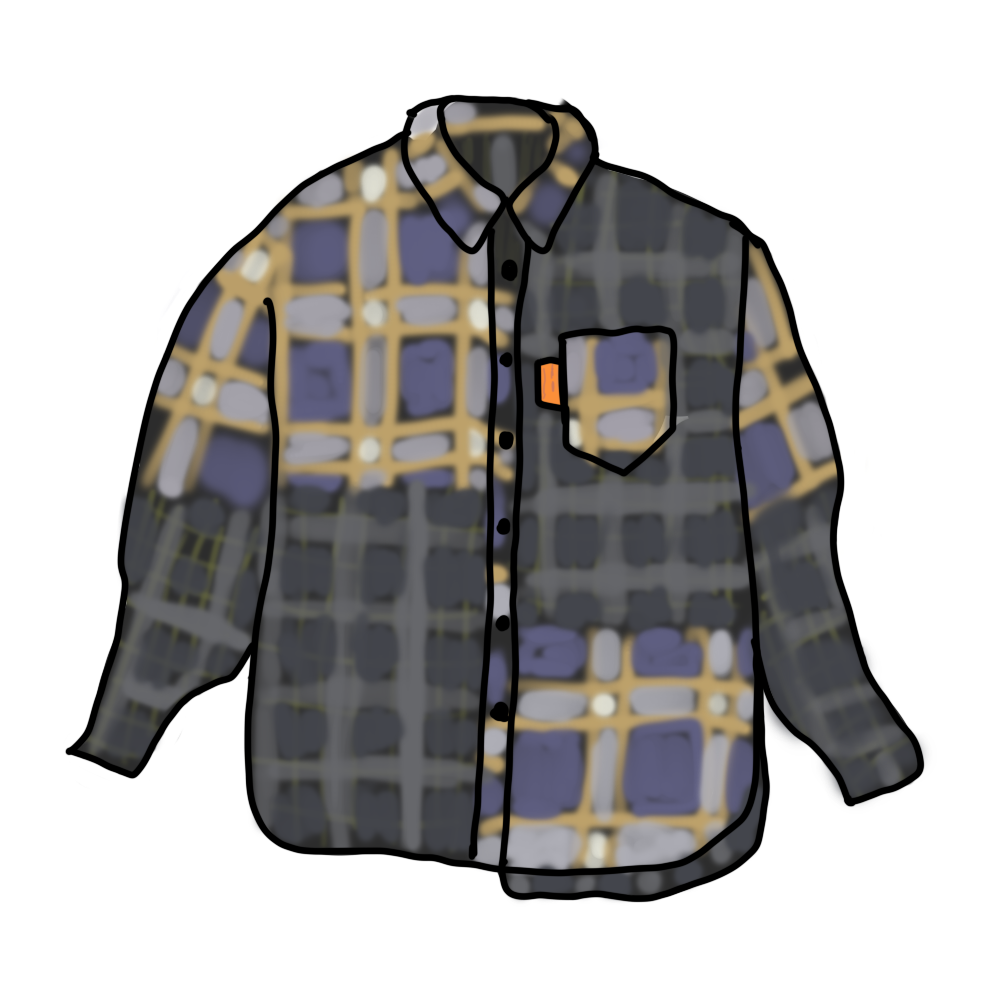 Yeezy L/S CRAZY CHECK SHIRT-NAVY/YELLOW product image