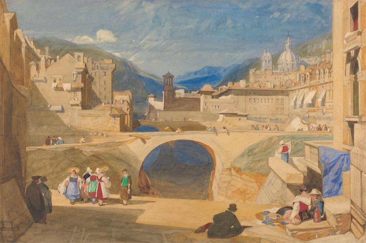 Bridge in a Continental Town ca 1830