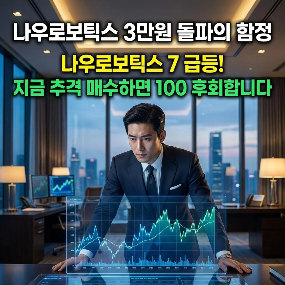 나우로보틱스 3만원 돌파에 환호하는 당신이 곧 수천만 원을 잃게 될 결정적 이유