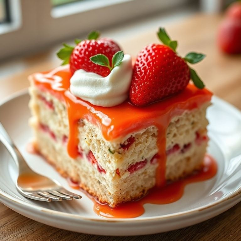 Light Japanese Strawberry Cake Recipe with Whipped Cream: Easy Homemade Dessert finished