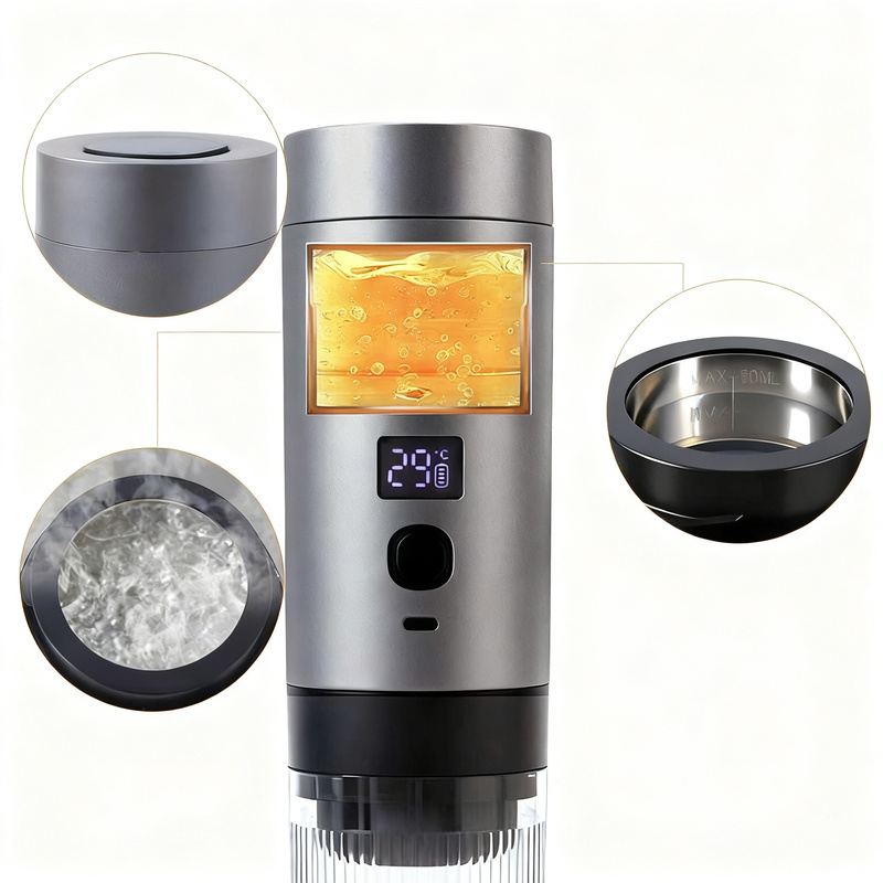 Tragbare Espresso-Kaffeemaschine mit Akku, 0,5 L