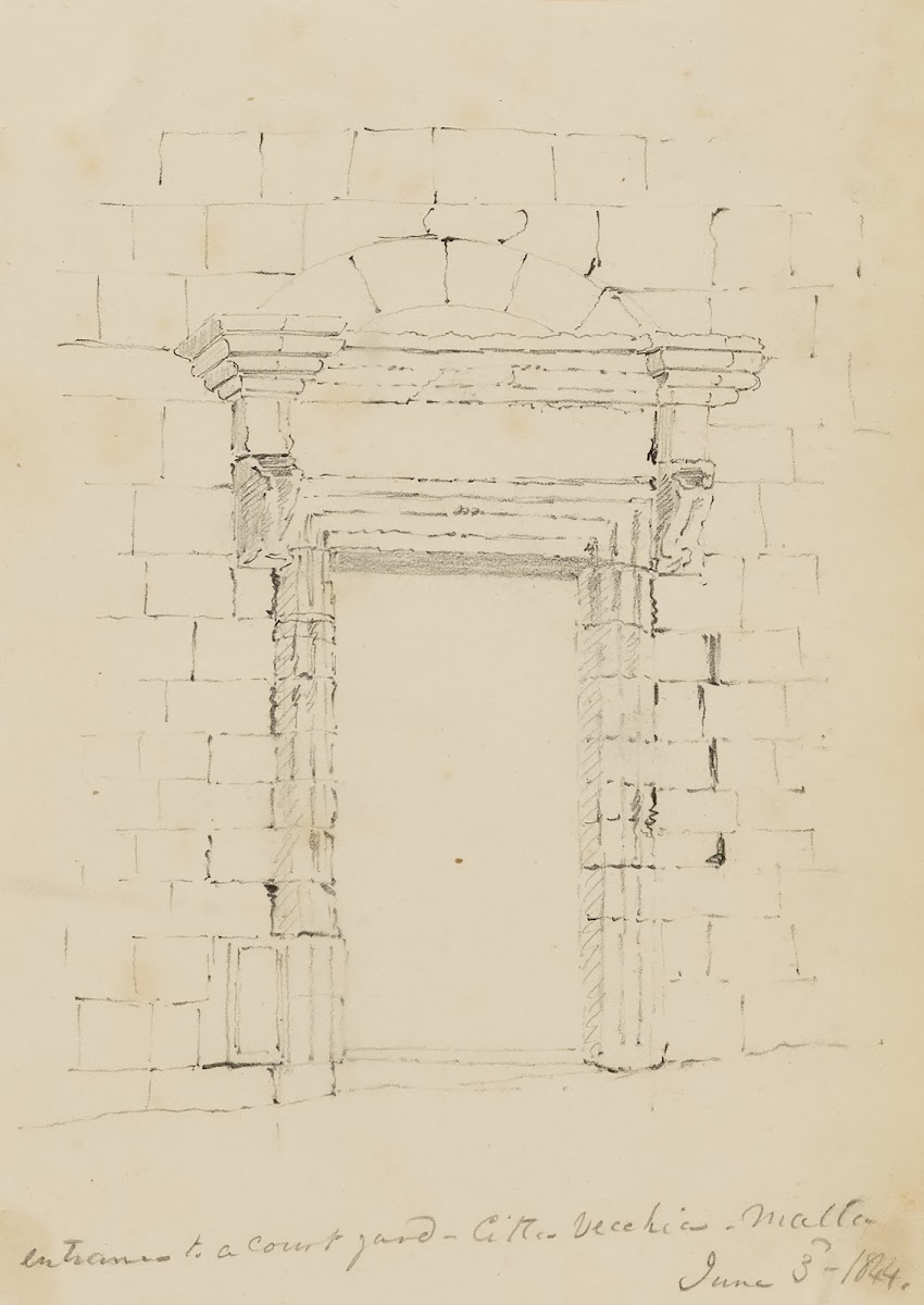 Malta Entrance to a Courtyard at Citta Vecchia 1844