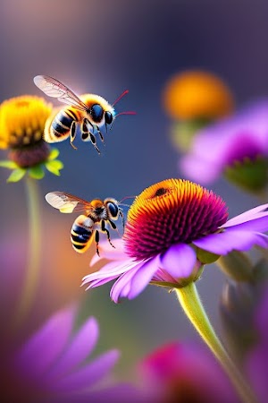 Bee Flower Picture