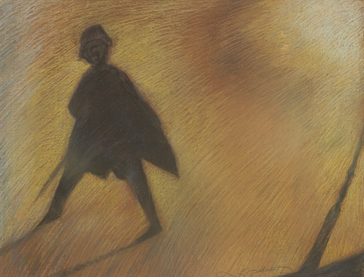 Het einde van een mooie dag  Figuur in tegenlicht 1912