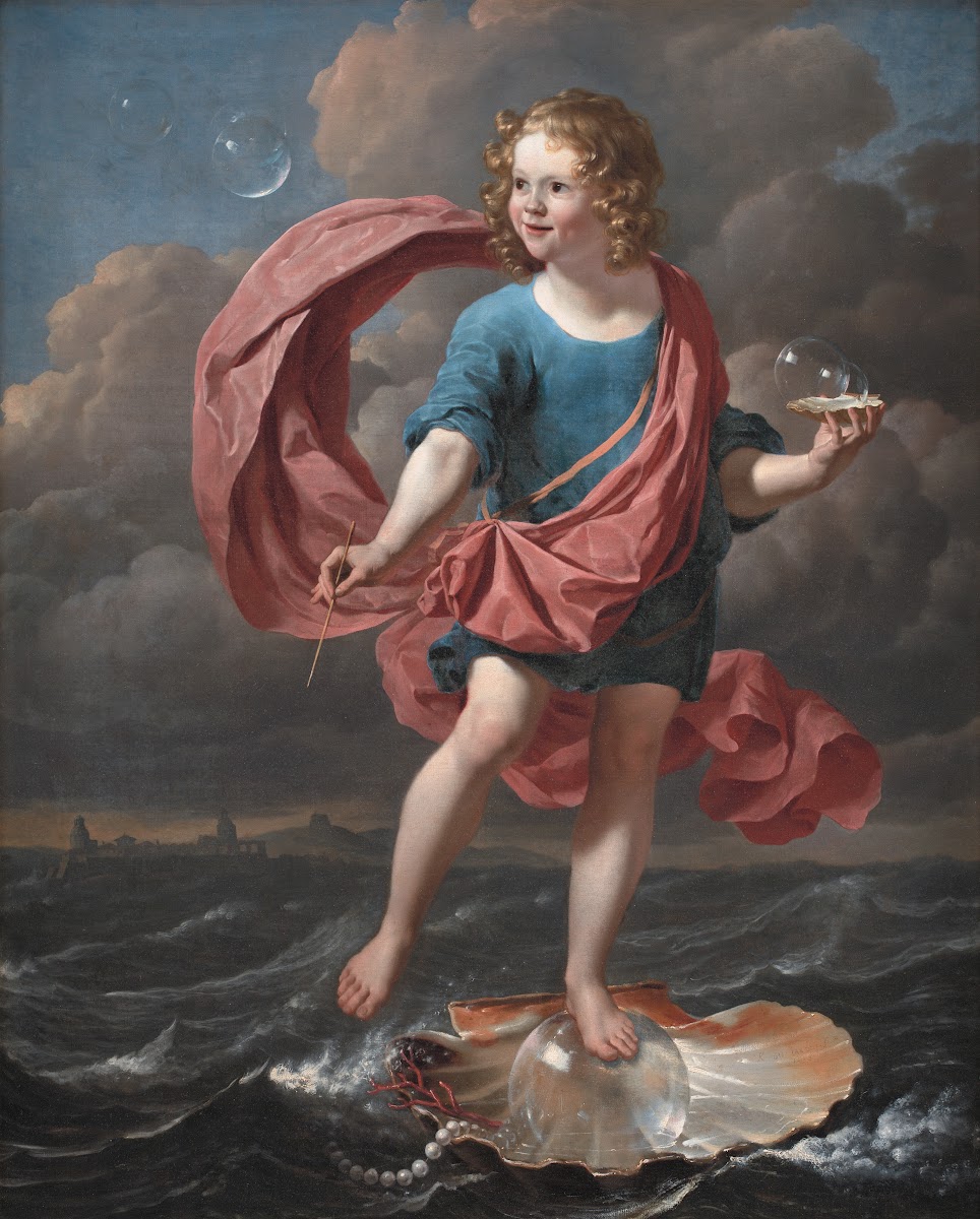 Boy Blowing Soap Bubbles Allegory on the Transitoriness and the Brevity of Life