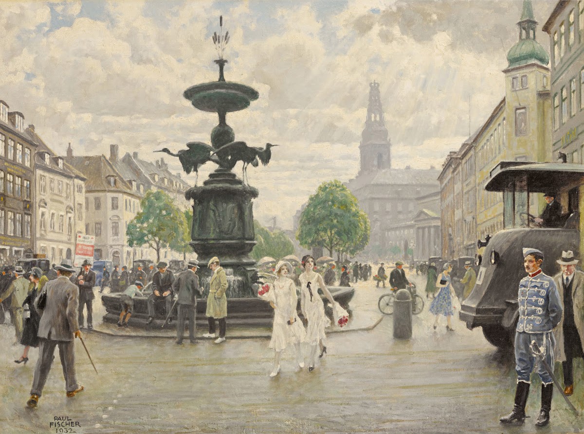 The Bustling Amager Square Cophenhagen 1932