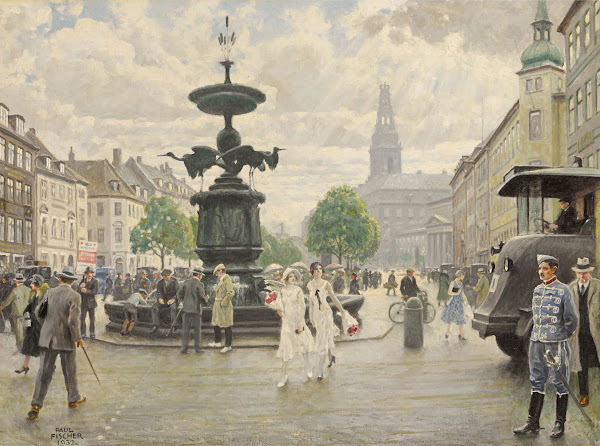 The Bustling Amager Square Cophenhagen 1932