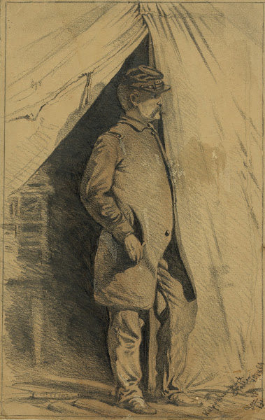 Study of an officer Its almost time for dress parade 1864