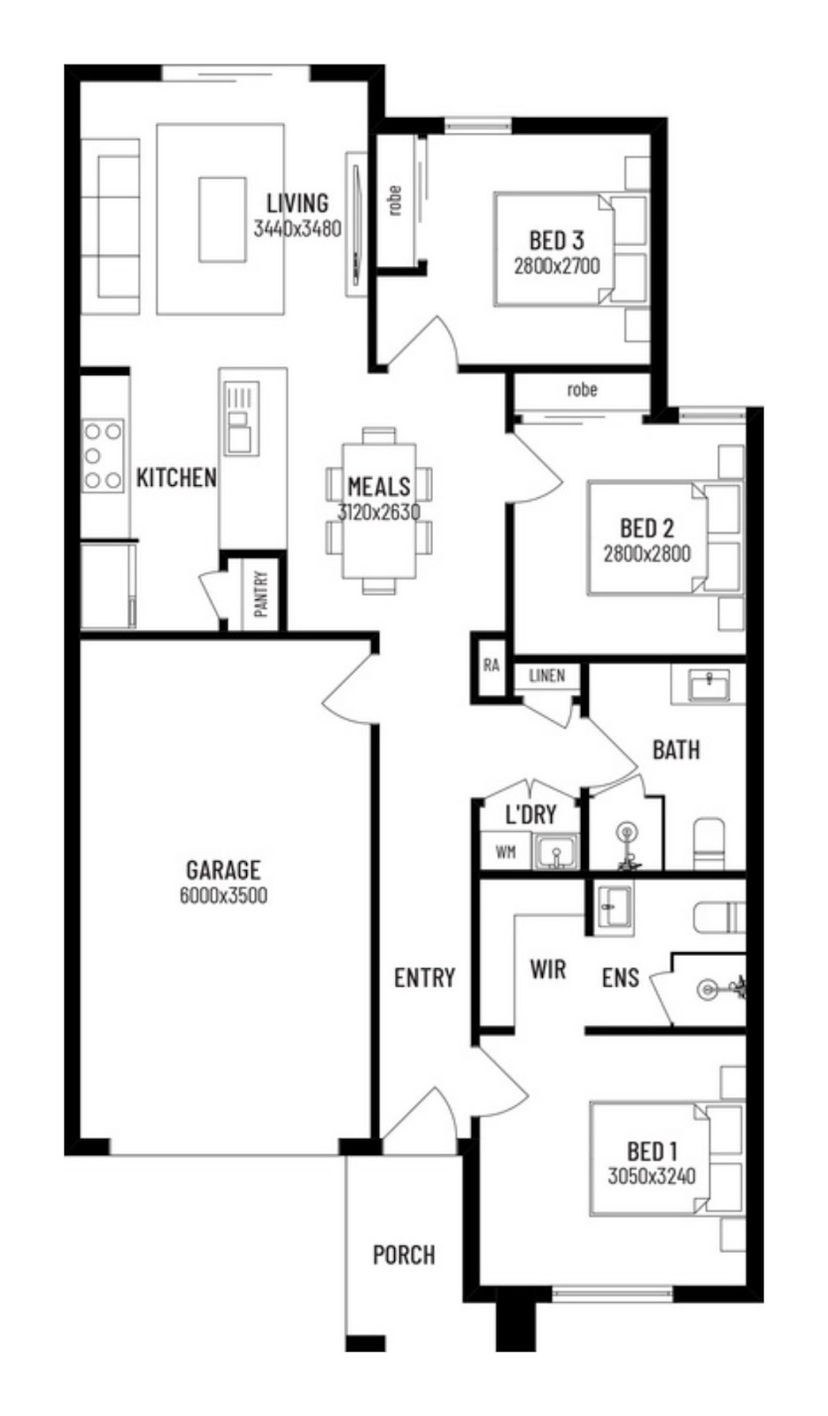 House and Land Investment Property in Bonshaw, VIC (3.63% Yield) | Aus Investment Properties - Floor Plan 1