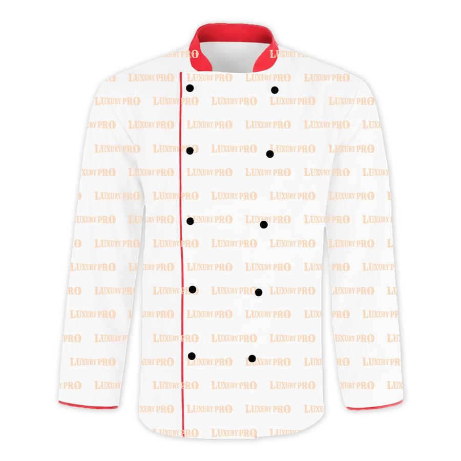 AOP Double-breasted long-sleeved chef's coat