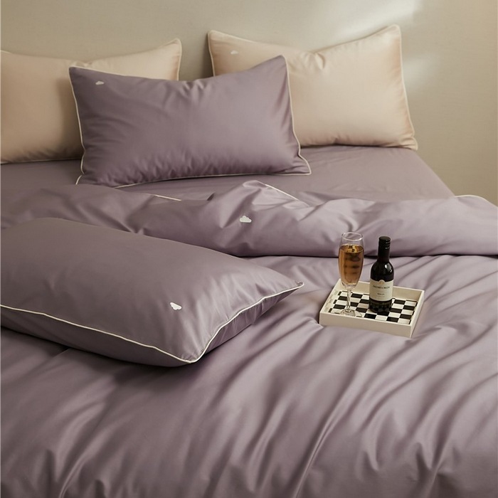 Cotton bedding set, embroidered