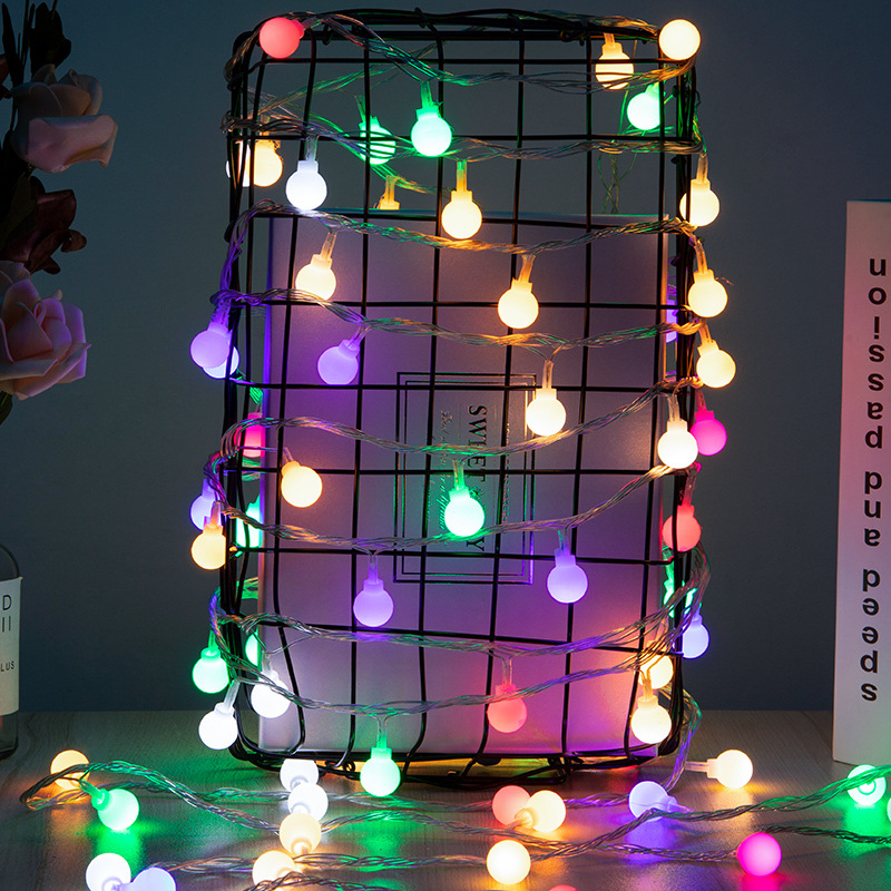 LED string lights for atmospheric indoor and outdoor lighting
