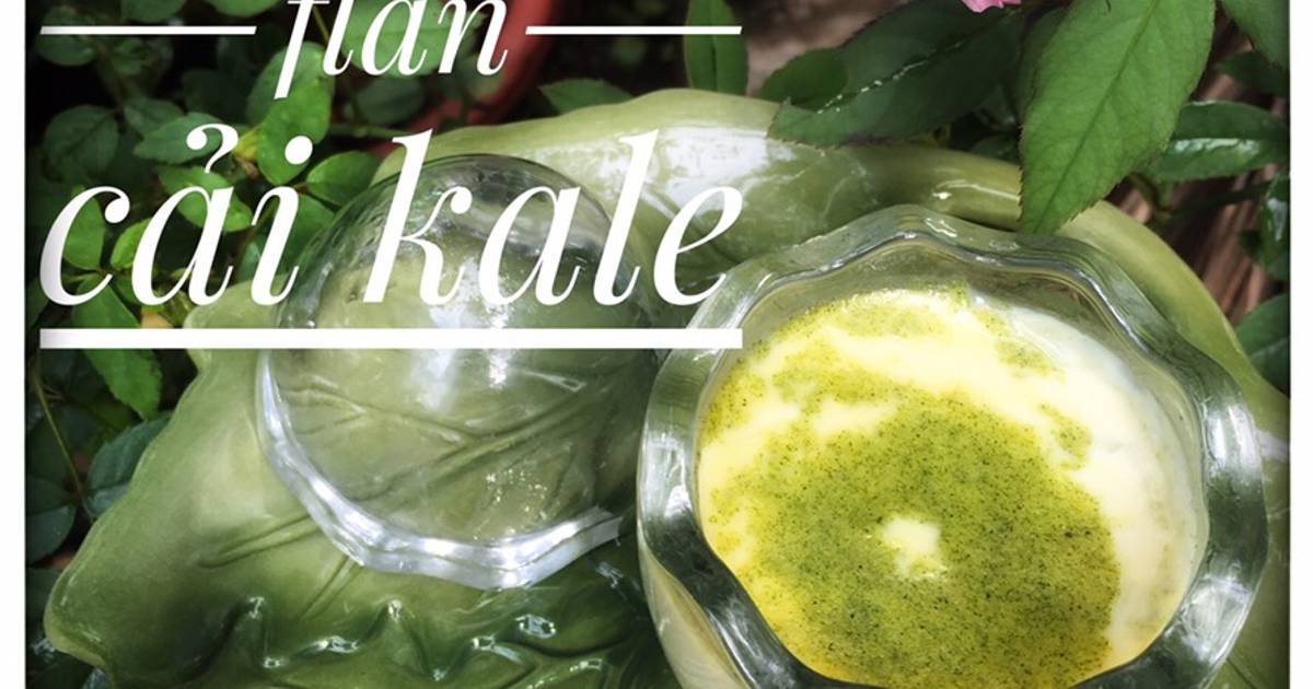 Bánh flan cải kale