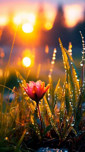 Sunset Blossom: Nature's Embrace