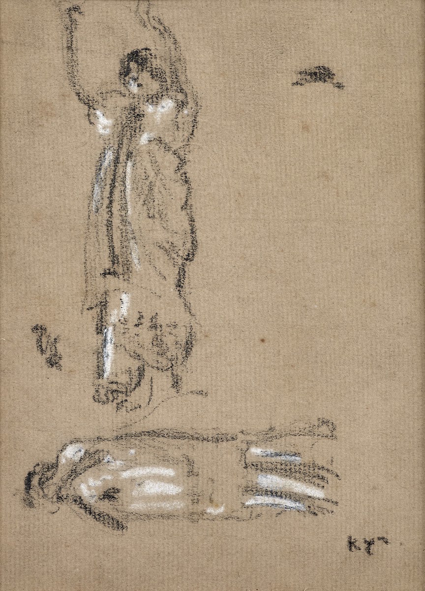 Deux études de nu drapé