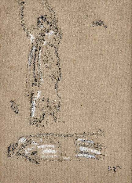Deux études de nu drapé