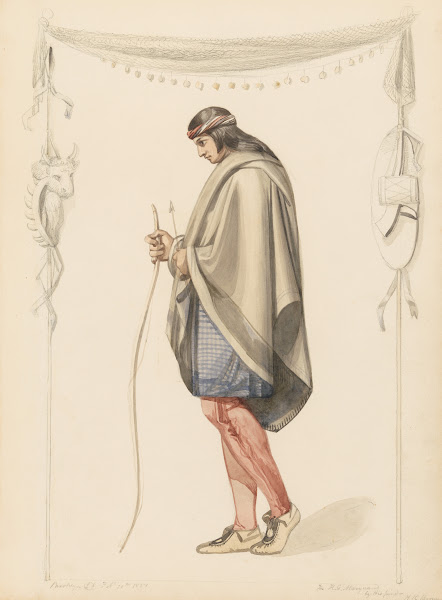 Indian Figure in Profile 1851