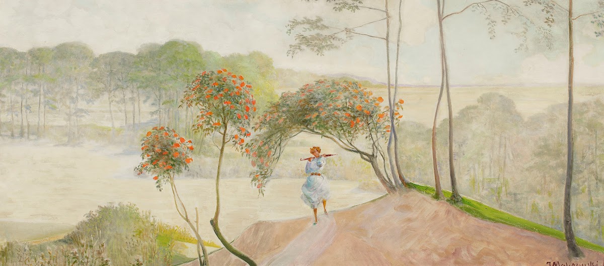 Landscape with rowanberry left hand section of the triptych Go to the streams 19