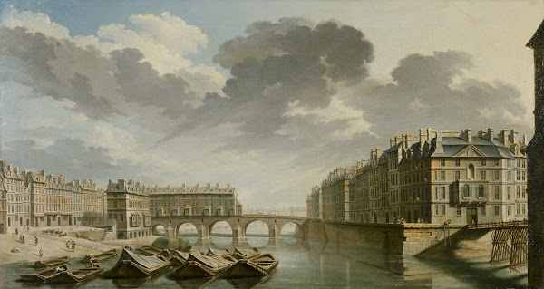 Le Quai des Ormes actuel quai de lHôtel de Ville le pont Marie et lîle Saint Lou