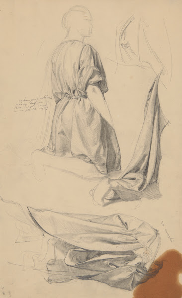 Study of drapery of Nicodemus robes to the painting Entombment 1850