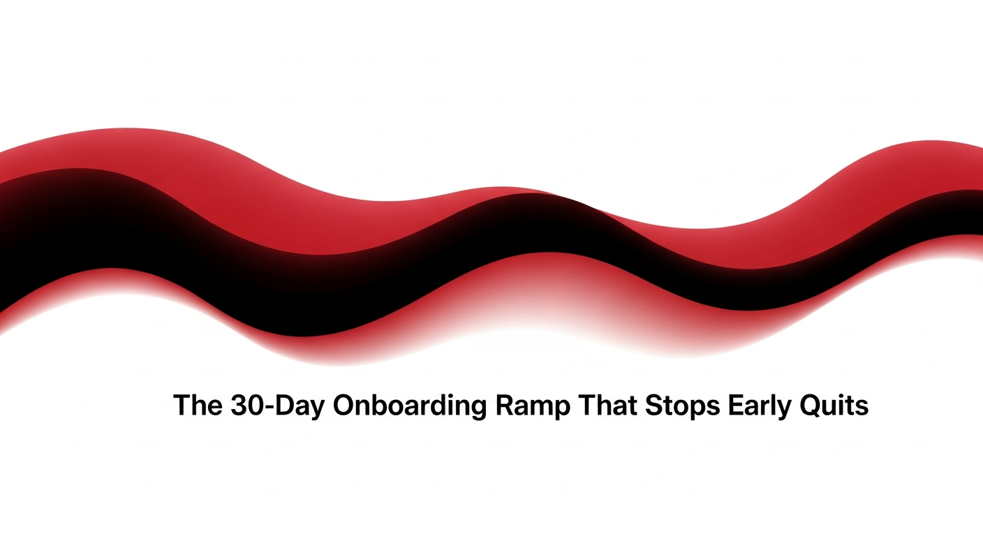 The 30-Day Onboarding Ramp That Stops Early Quits