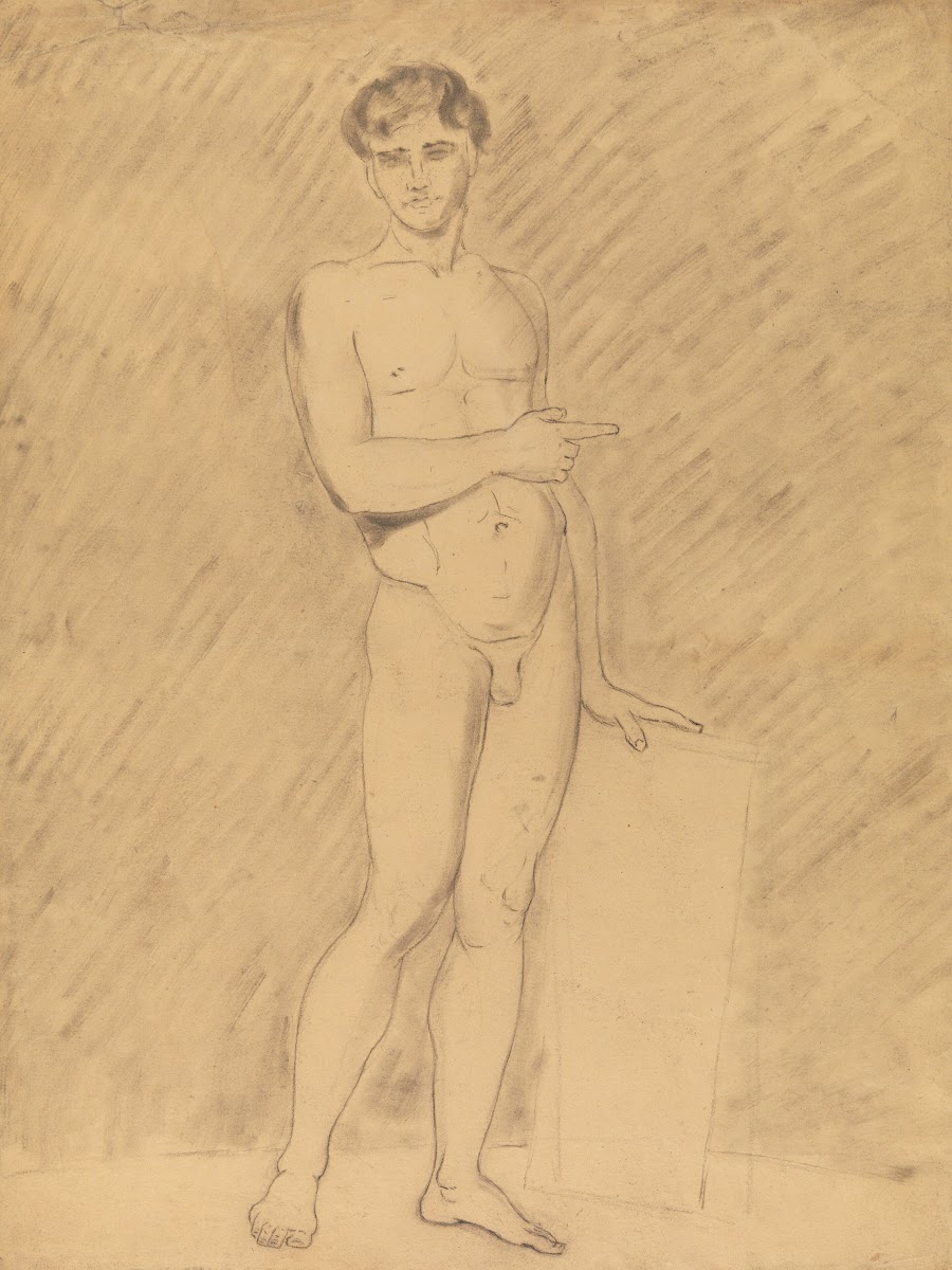 Standing male nude 19th century