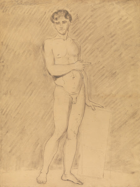 Standing male nude 19th century