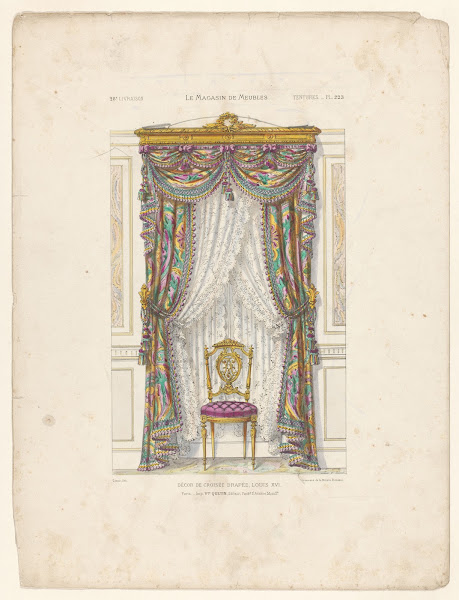 Décor de croisée drapée Louis XVI 1832   1904