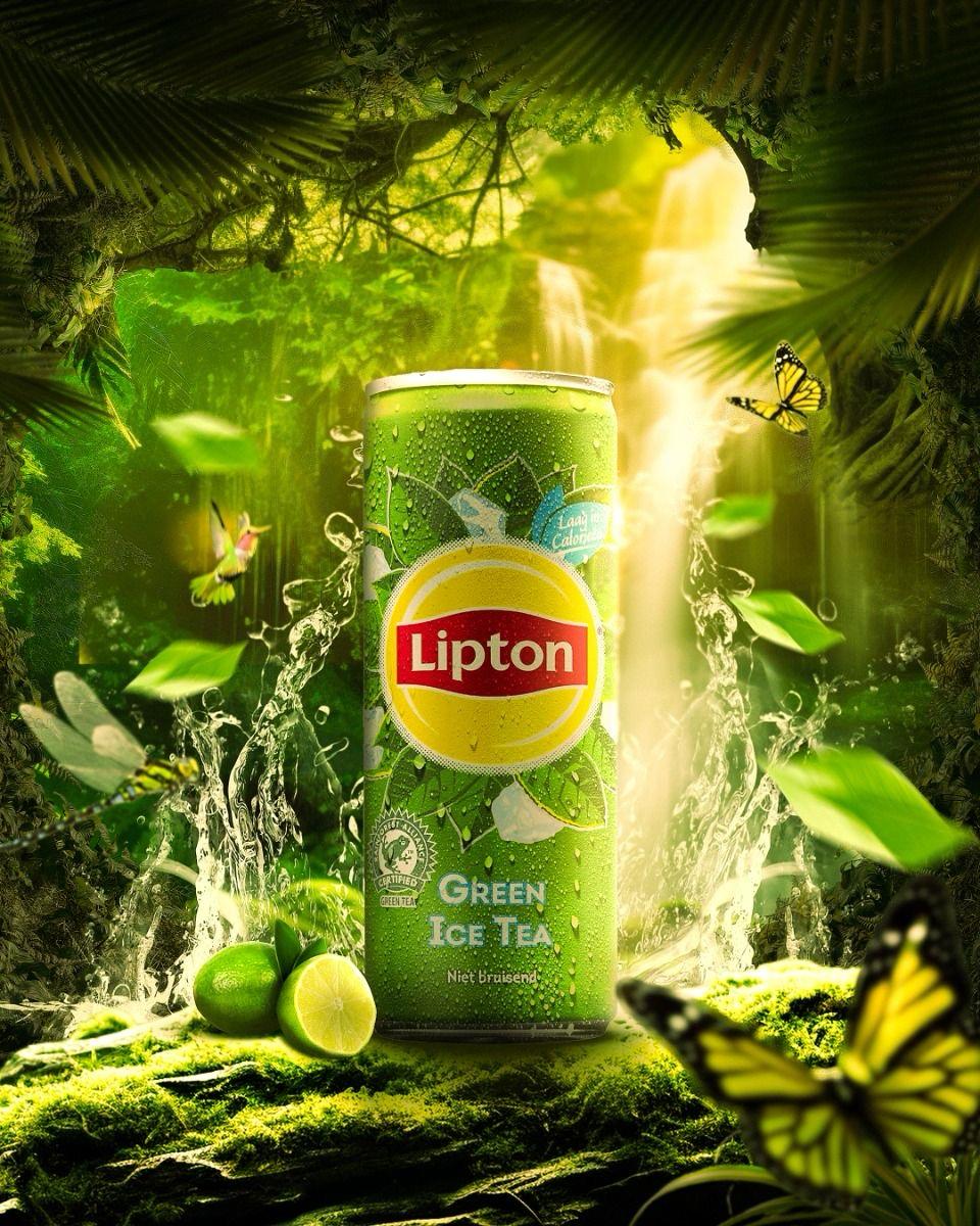 Lipton green tea can