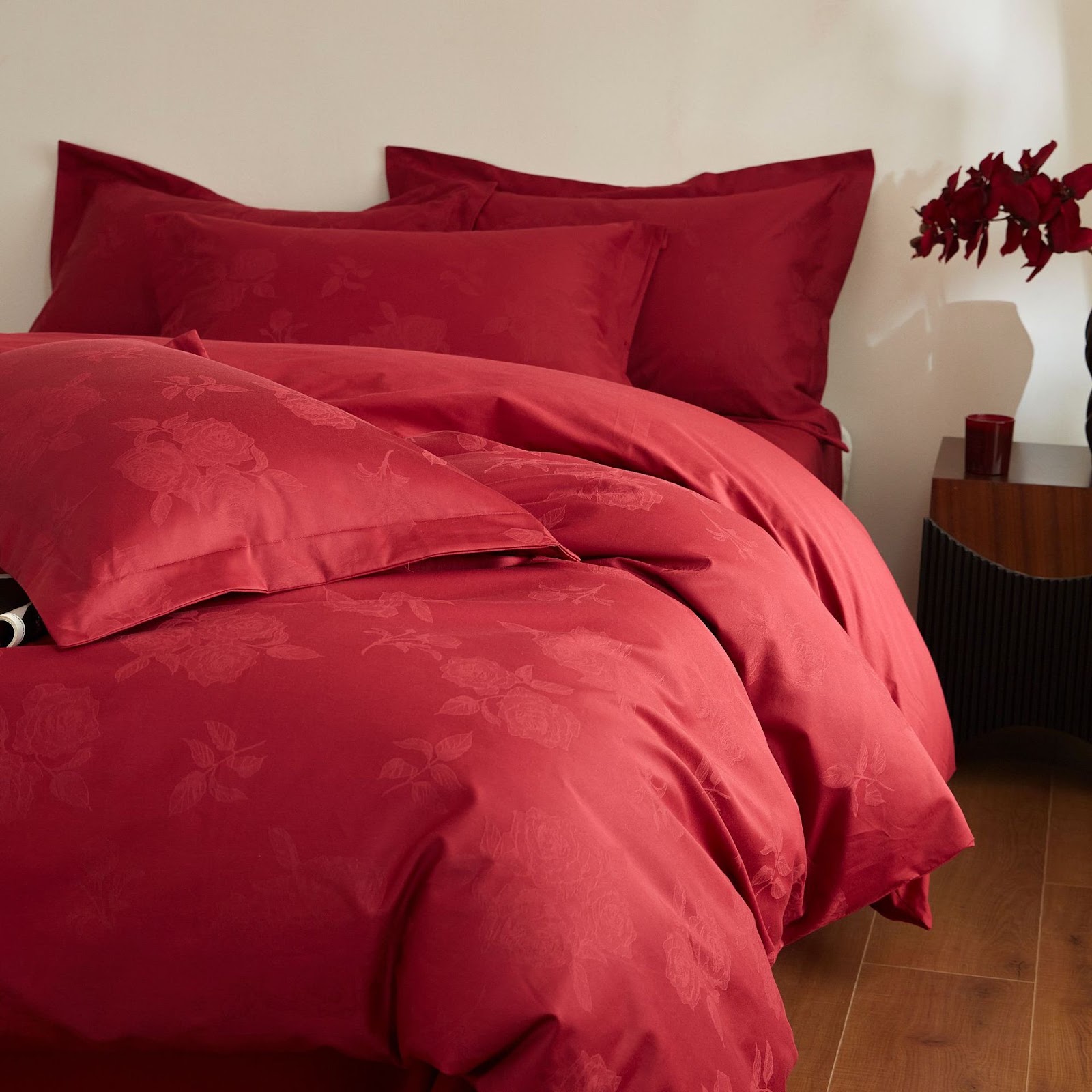 Cotton Bed Linen Set, 4-Piece, Wedding Style