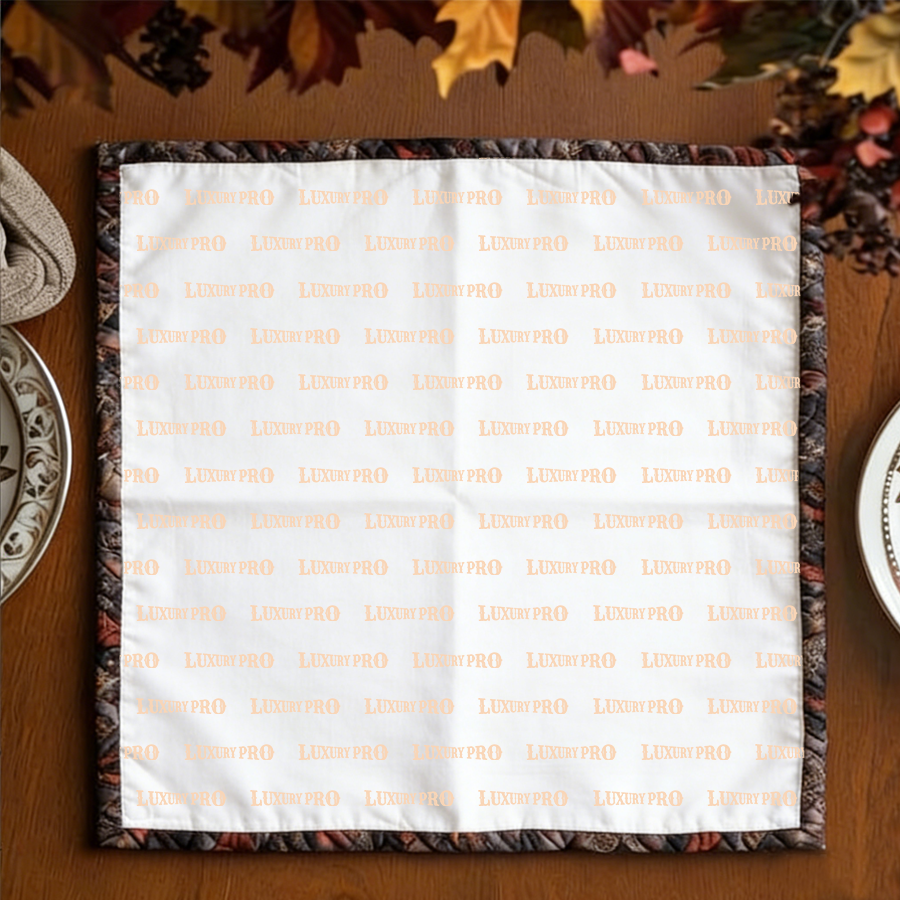 Free-Stitch Square Table Mat [Colored Edge]