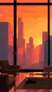 Minimalist Black Grid Pattern on Dark Gray Surface