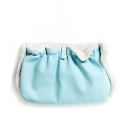 Clutch bag Twins Voyage Eco (fur) light blue