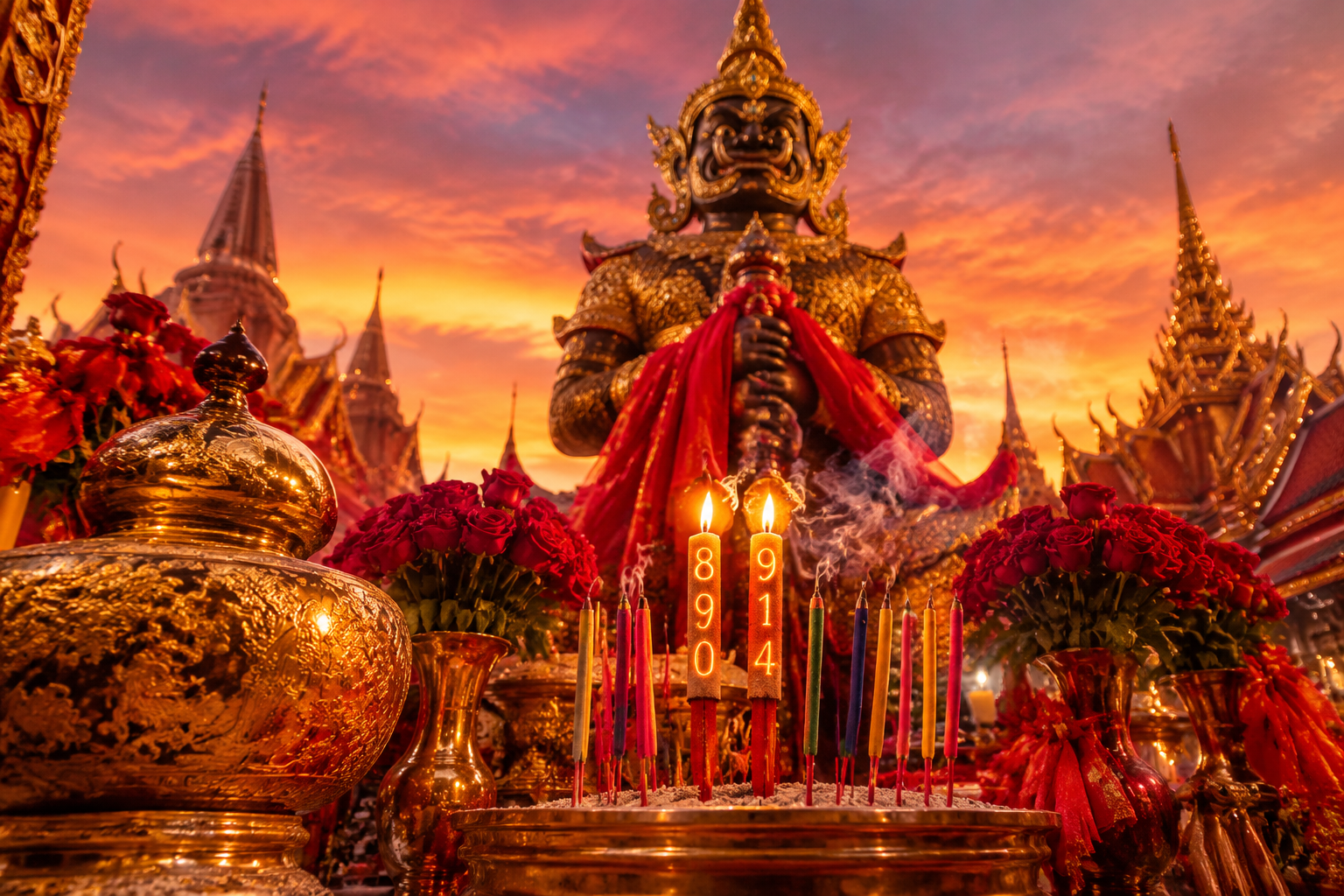 เลขเด็ดท้าวเวสสุวรรณ งวด 1 กันยายน 2569 ส่องเลขไหทองคำ-ธูปมงคล วัดกลางบางพระ