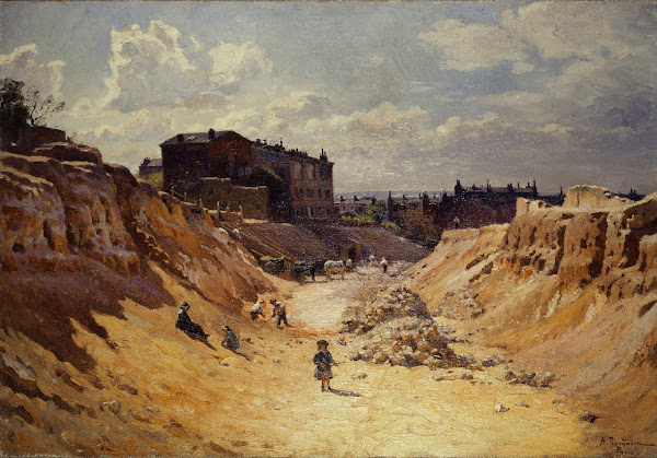 Le percement de lavenue Junot à Montmartre 1910