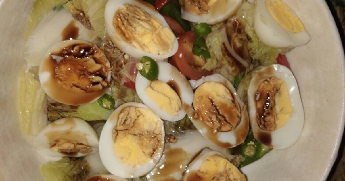 Salad trứng xì dầu