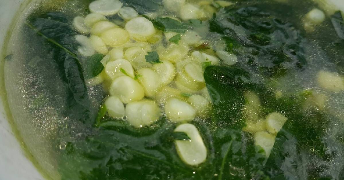 Canh bồ ngót bắp non