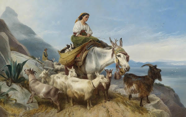 Goatherd On The Rock Of Gibralter 1871